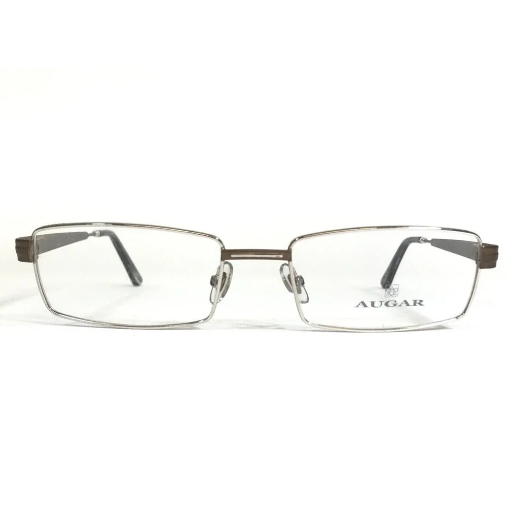 Augar Eyeglasses Frames 208 COL 110 Grey Silver 22KT GP Gold Plated 54-18-140